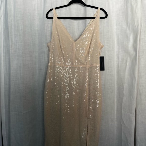 Lulus Light Blush Sequin Bodycon Mini Dress - Picture 3 of 4